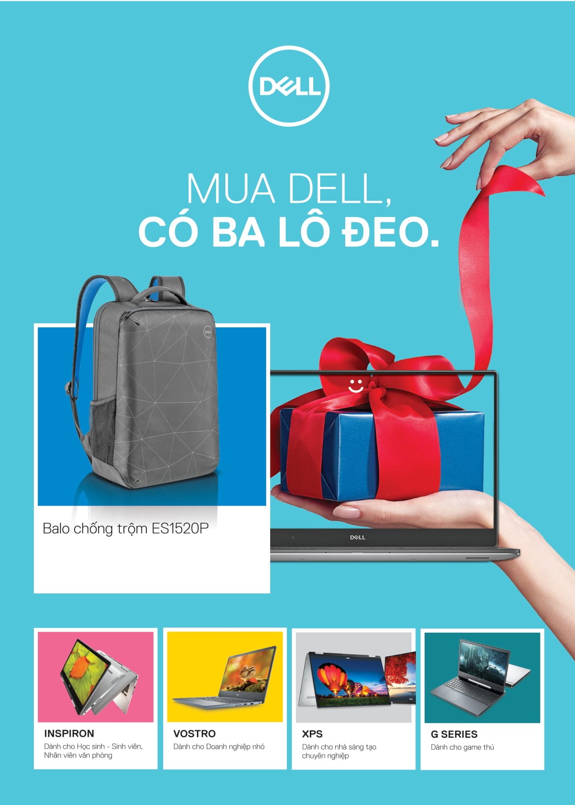 CHƯƠNG TRÌNH KHUYẾN MÃI “MUA DELL CÓ BA LÔ ĐEO”