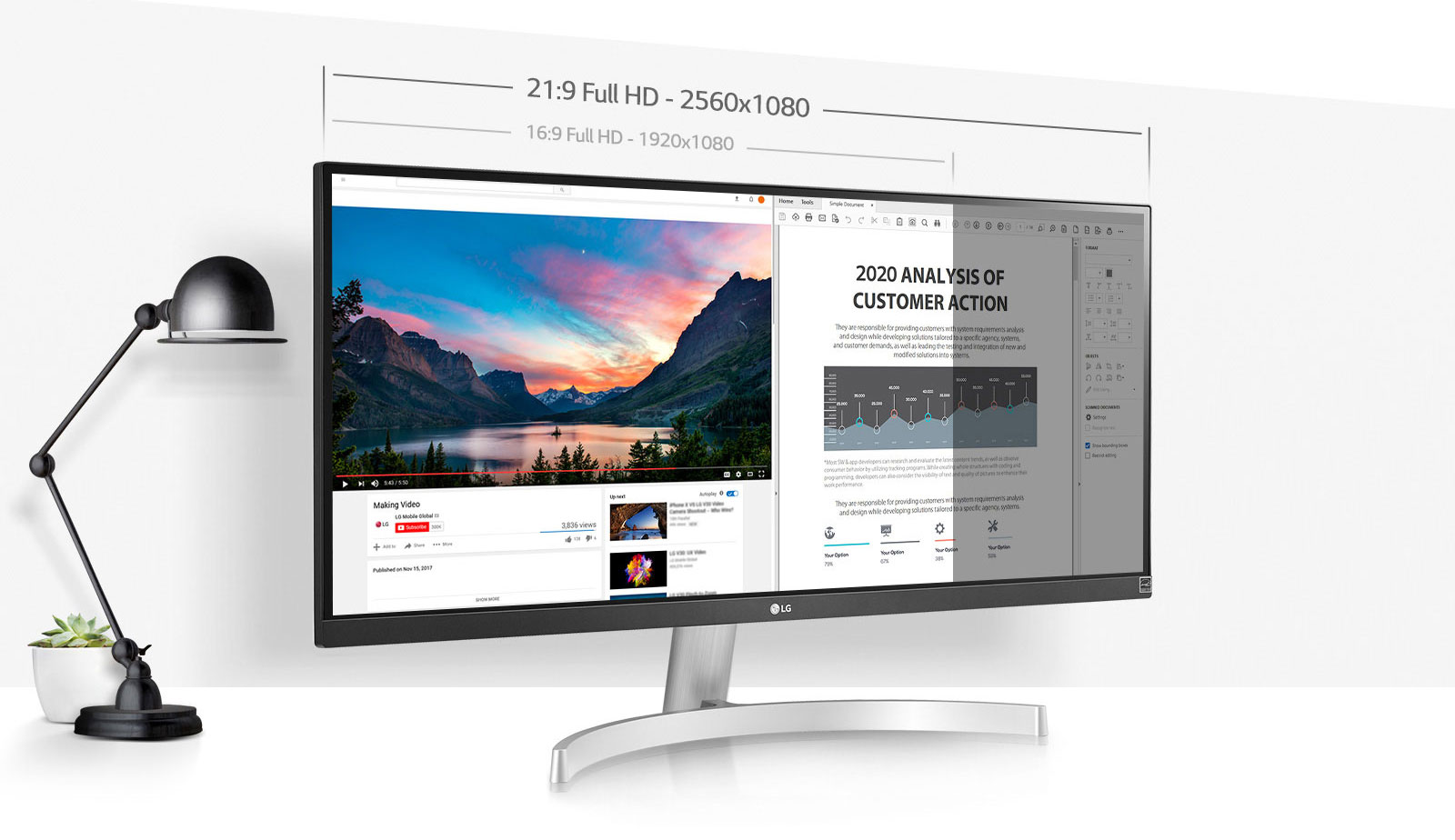 LG 29WN600-W Màn hình Full HD 29 "