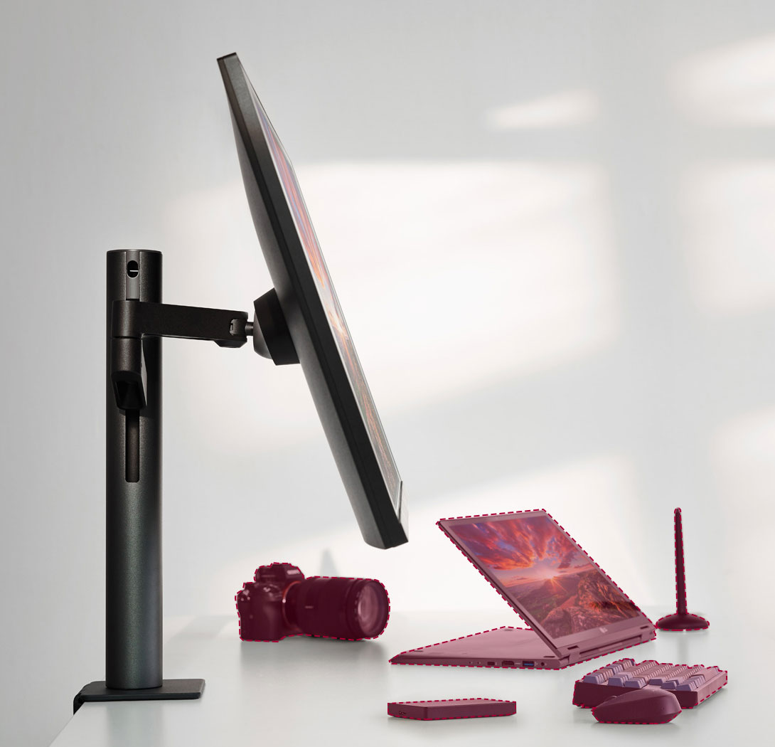 LG 32UN880-B Bố trí bàn làm việc gọn gàng