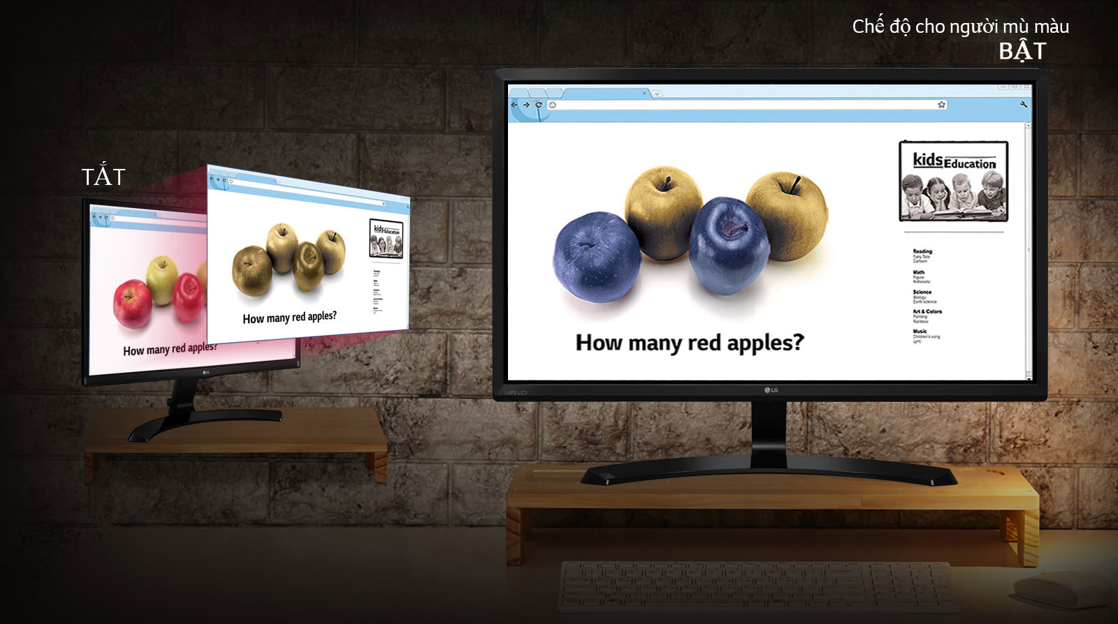 Màn hình LG 20M39H Tăng cường khả năng nhận biết màu sắc