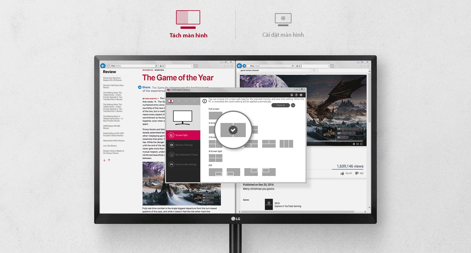 22MK400H-B On-Screen Control