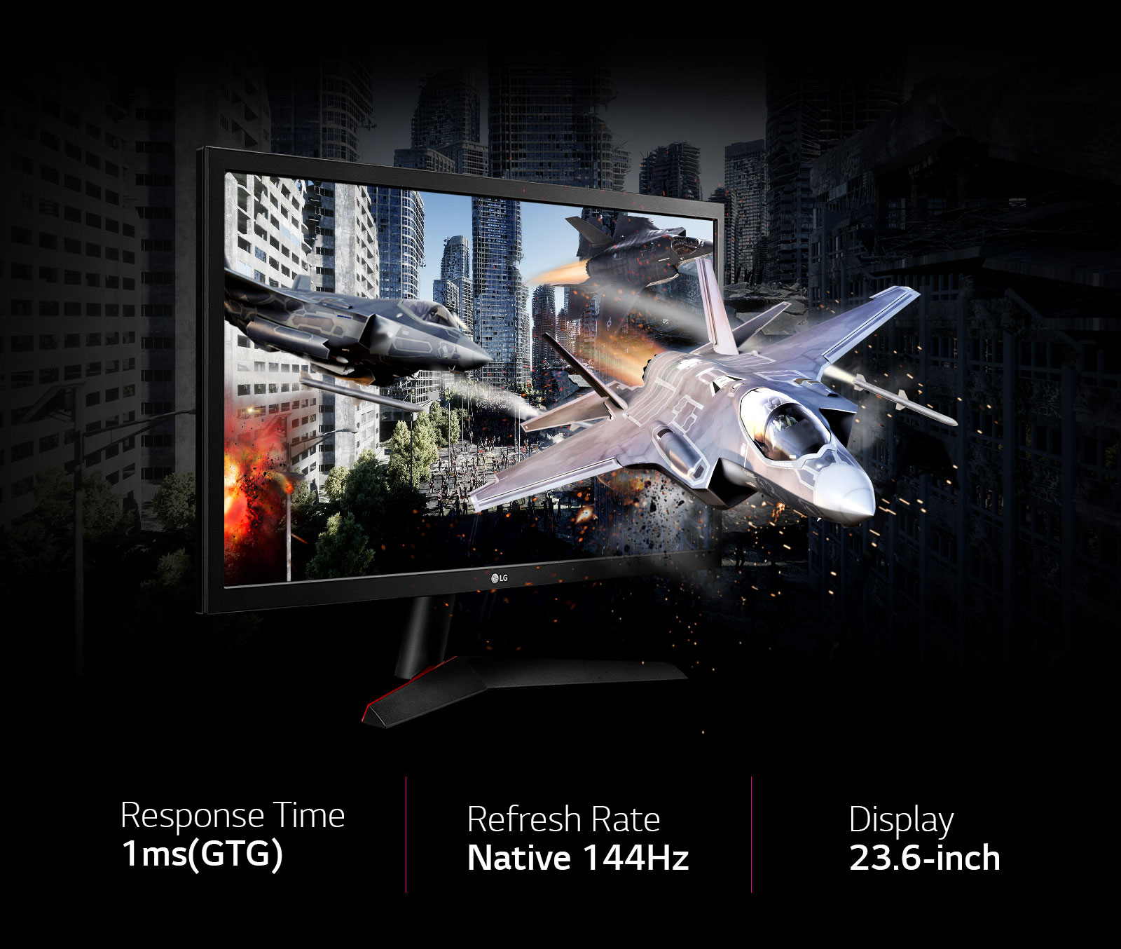 Màn hình máy tính LG 24GL600F-B The Gear for Rapid Action