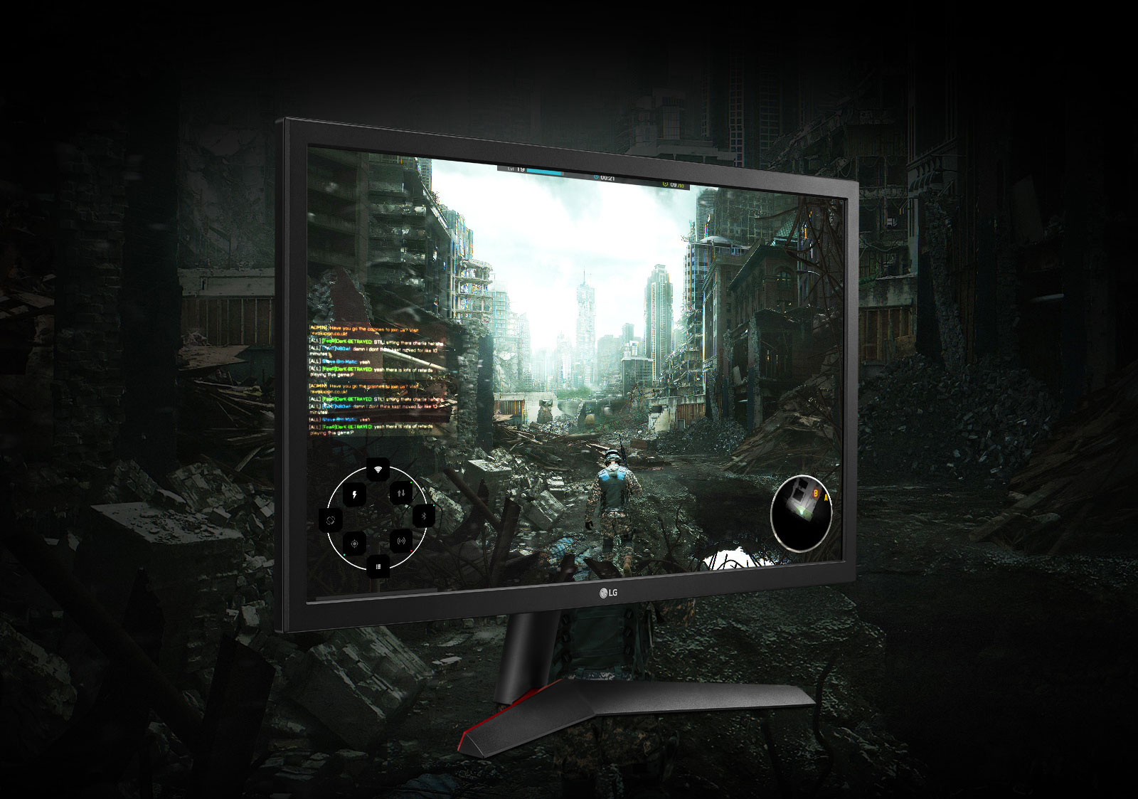 Màn hình máy tính LG 24GL600F-B Explore the Entire Battlefield