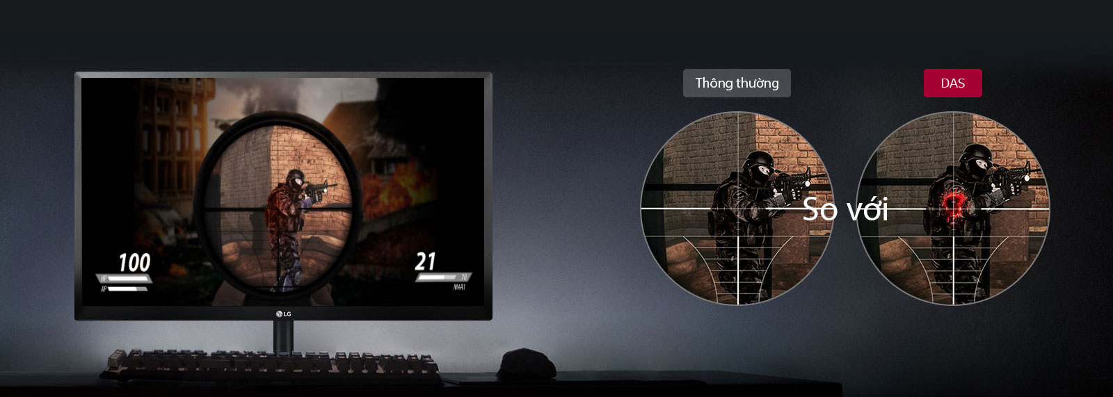 Màn hình máu tính LG 24MK430H-B đồng bộ hành động