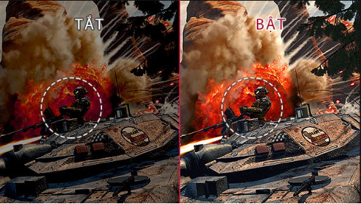 LG 27GL650F-B cân bằng tối