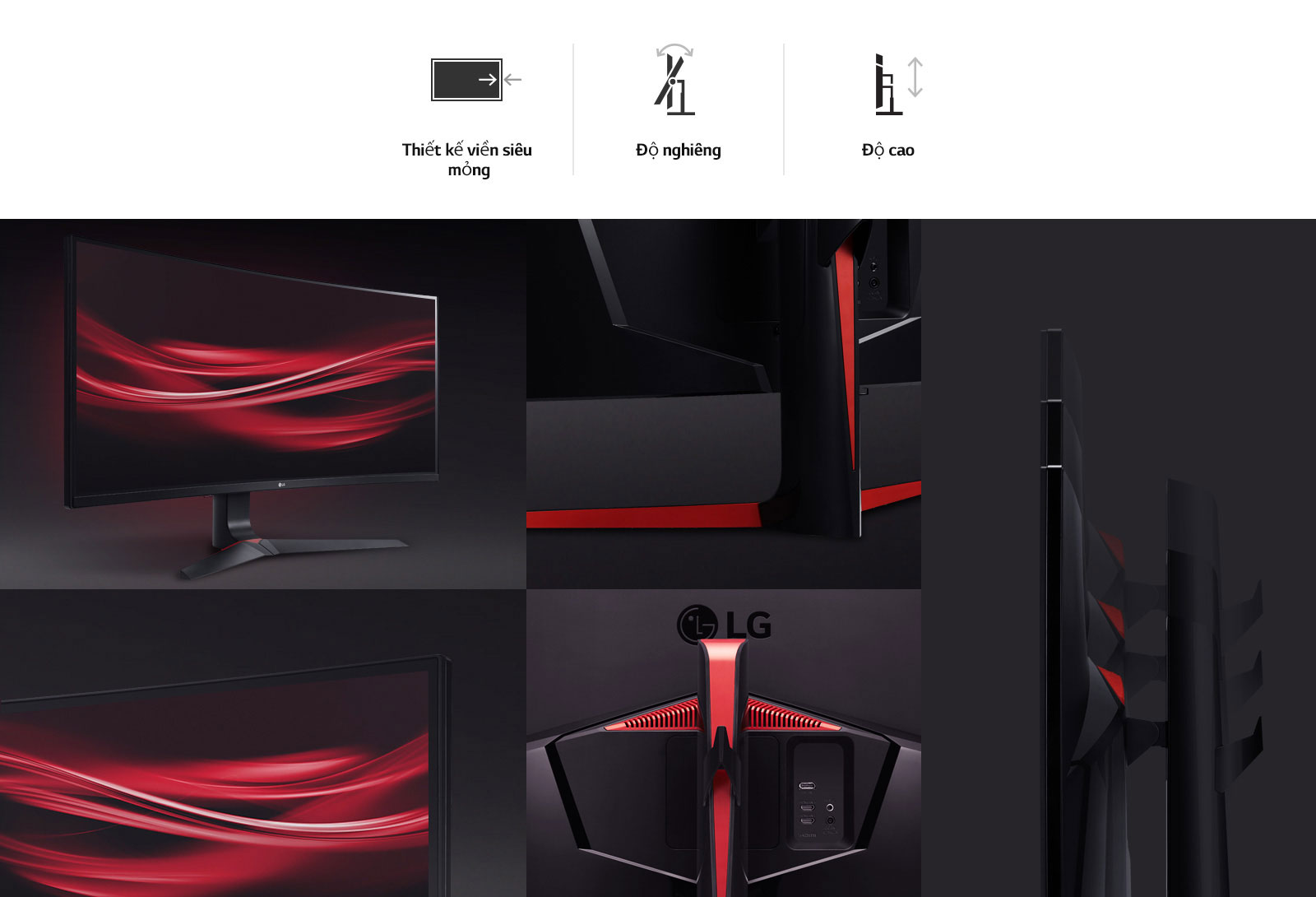 LG 34GL750-B Thiết kế thuận tiện