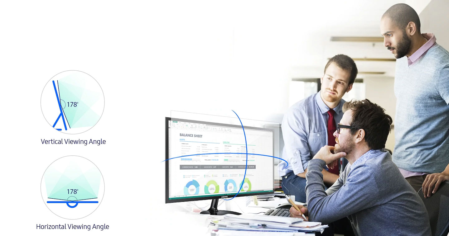 Man hinh samsung S22F350FHE LS22F350FHEXXV hoàn hảo từ mọi góc nhìn