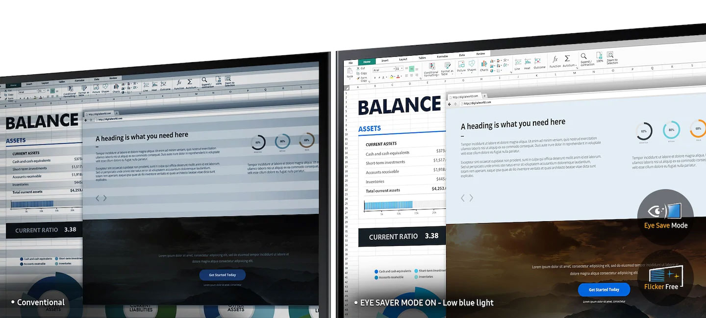 Man hinh samsung S22F350FHE LS22F350FHEXXV tối ưu hóa trải nghiệm hình ảnh