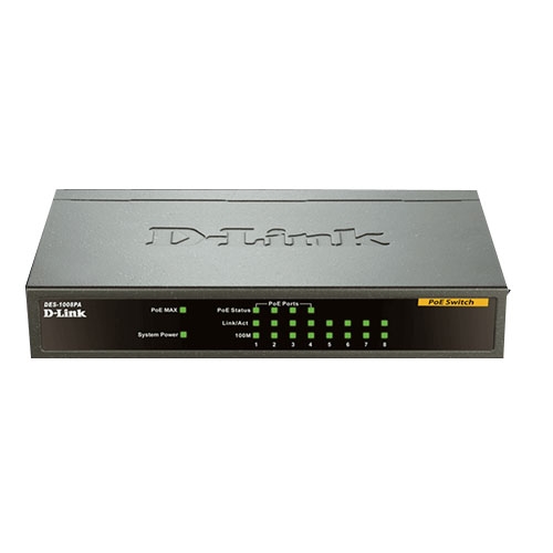 Switch D-Link 8-Port 10/100Mbps DES-1008PA