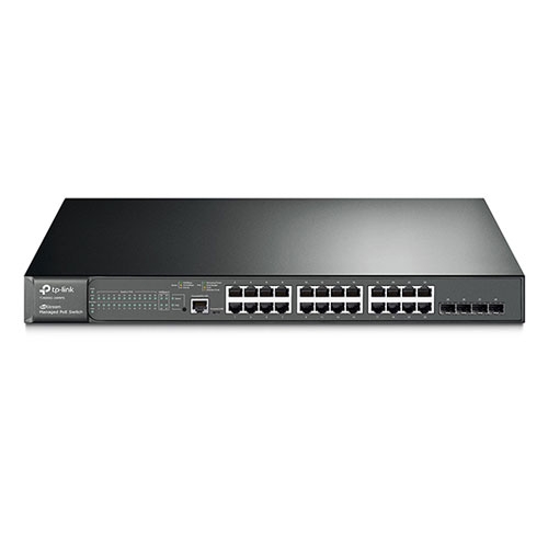 Switch TP-Link JetStream L2 24 cổng Gigabit PoE với 4 khe SFP T2600G-28MPS (TL-SG3424P)
