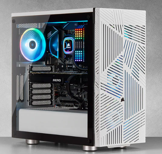 Case PC Corsair 275R Airflow Tempered Glass Mid-Tower Gaming Case — White