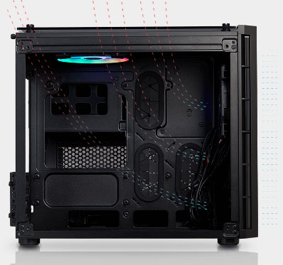 Case PC Corsair Crystal Series 280X RGB Tempered Glass Micro ATX Case — White