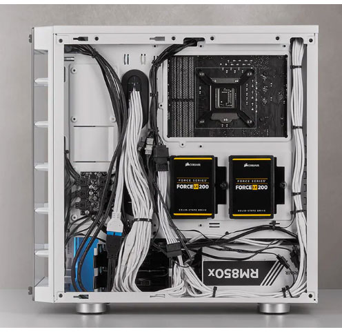 Case PC Corsair iCUE 465X RGB Mid-Tower ATX Smart Case — White