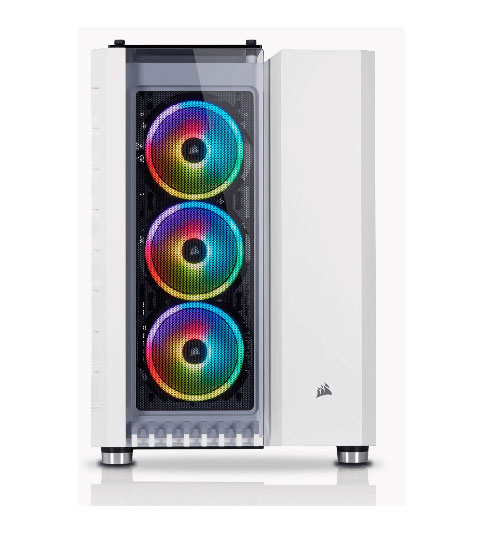 Case PC Corsair Crystal Series 680X RGB ATX High Airflow Tempered Glass Smart Case — White