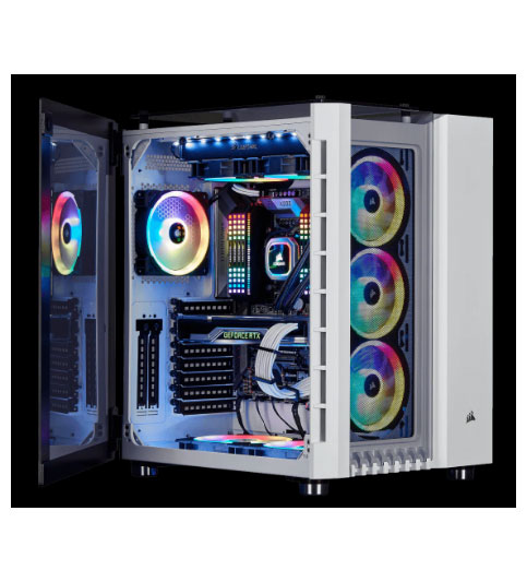Case PC Corsair Crystal Series 680X RGB ATX High Airflow Tempered Glass Smart Case — White