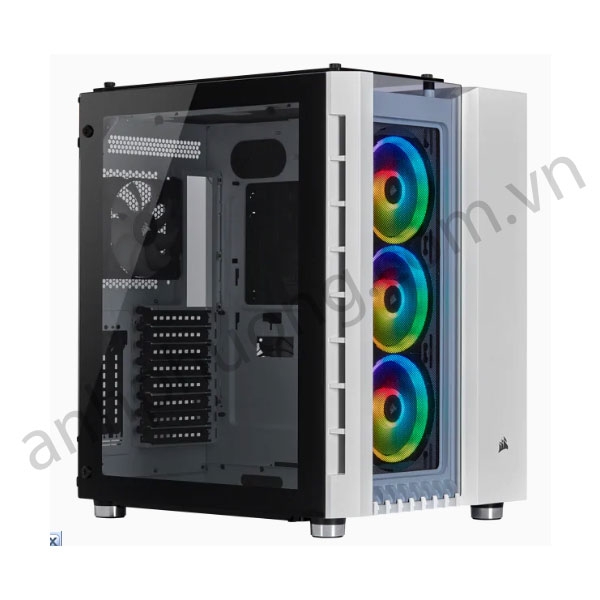 Case PC Corsair Crystal Series 680X RGB ATX High Airflow Tempered Glass Smart Case — White