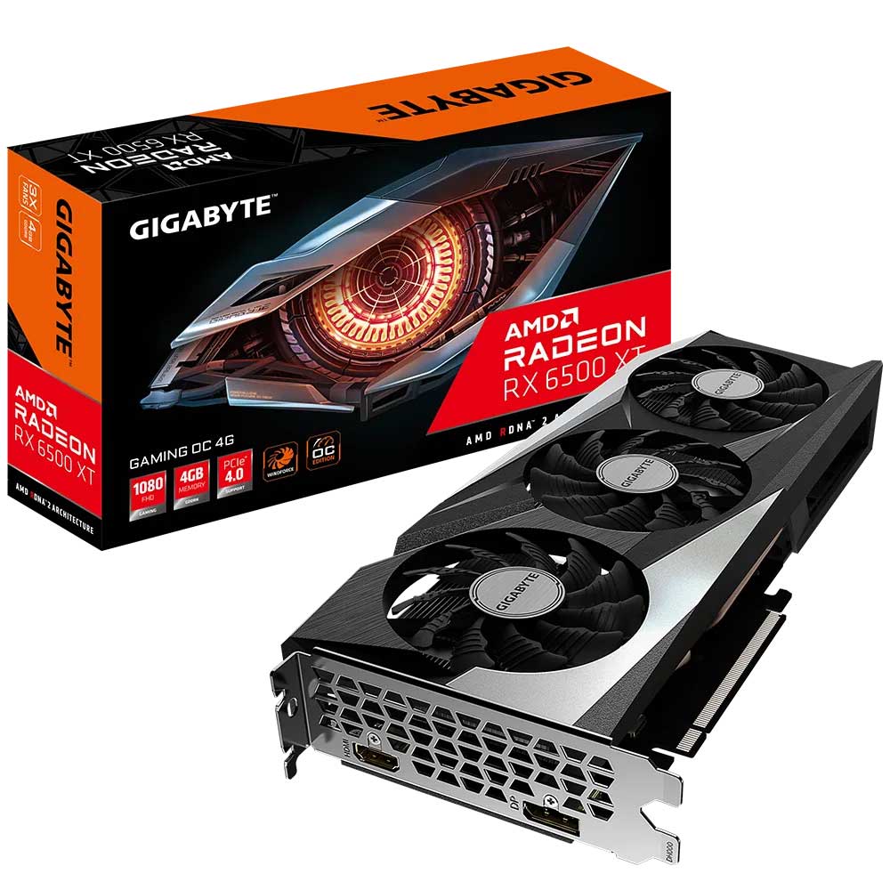 Card màn hình Gigabyte Radeon RX 6500 XT GAMING OC 4G
