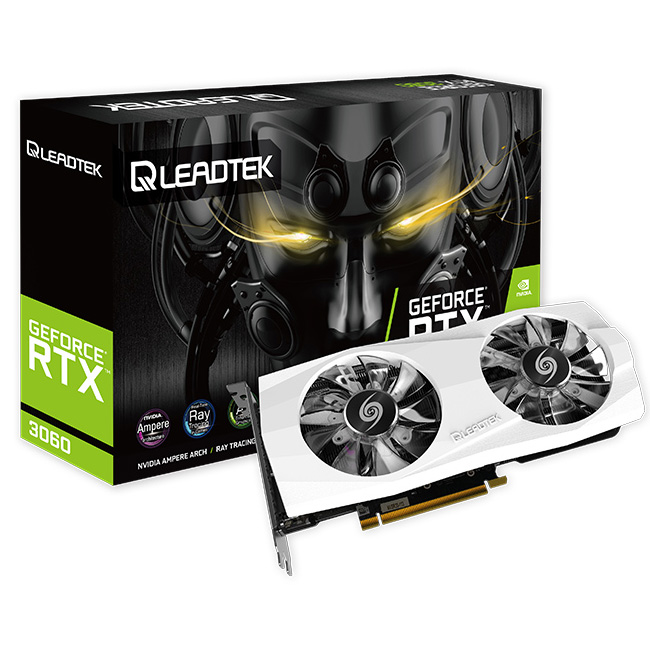 Card màn hình Leadtek WinFast RTX 3060 HURRICANE WHITE EDITION 12G