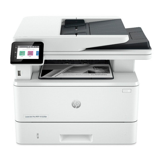 Máy in HP đa năng LaserJet Pro MFP 4103fdn (2Z628A) (In, sao chép, chụp quét, fax)