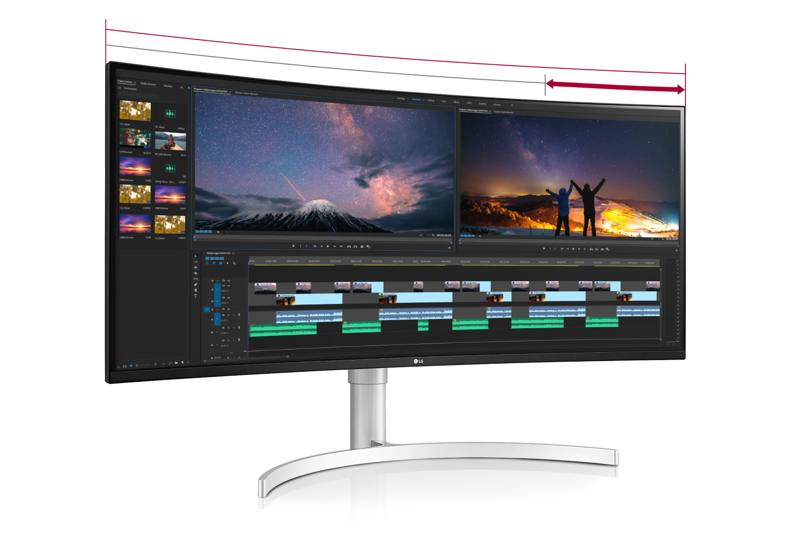 Màn hình LG 38WN95C-W 38 inch UltraWide QHD + IPS với kết nối Thunderbolt 3